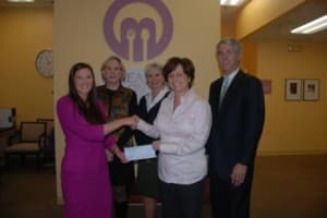 Image of PSA staff presenting a check to Meals on Wheels staff on PSA Insurance & Financial Services' website