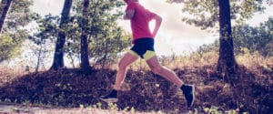 Image of a person jogging in the woods on PSA Financial's website
