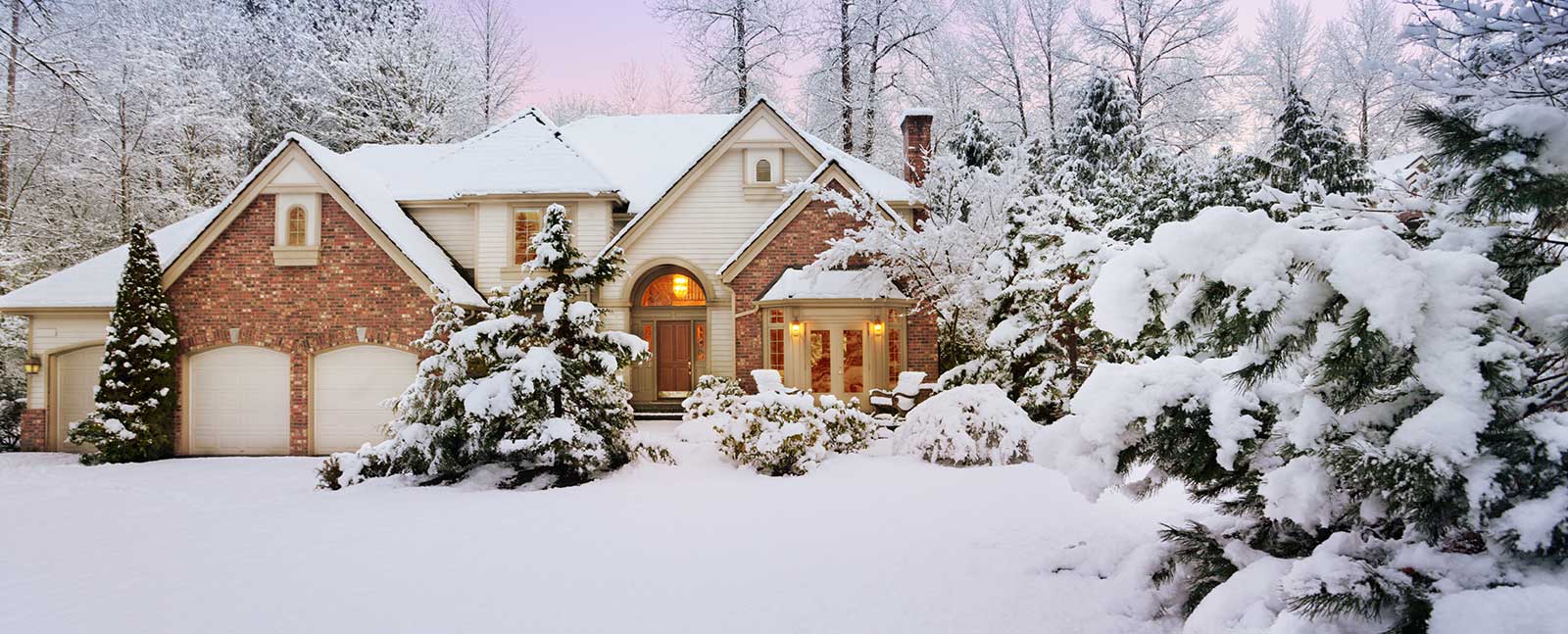 Image of a house in the snow on PSA Financial's website