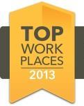 Top Workplaces 2013 badge on PSA Insurance and Financial Services' website