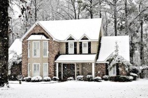 Image of a house in winter on PSA Insurance and Financial Services' website