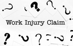 Graphic reading "work injury claim" on PSA Insurance and Financial Services' website