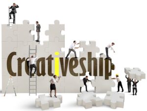 Graphic reading "creativeship" on PSA Insurance and Financial Services' website