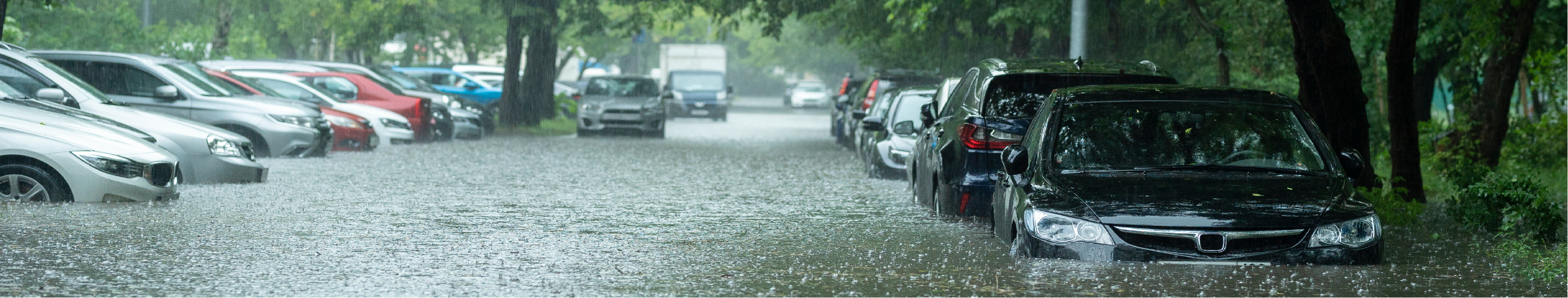Image of cars on a flooded street