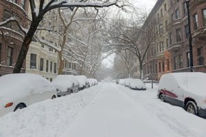 Image of a snowy street