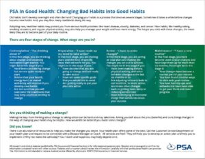 March Wellness graphic on PSA Insurance & Financial Services' website