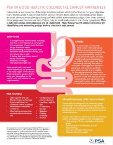 April In Good Health Flyer on PSA Insurance & Financial Services' website