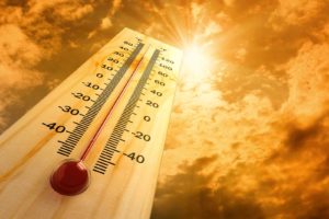 Image of a thermometer at a high temperature on PSA Insurance & Financial Services' website