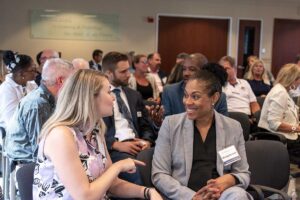 group of business people at a conference