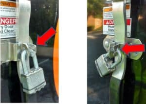 Image of trailer lock on PSA Financial's website