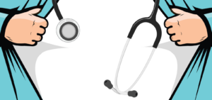 Image of doctor's chest on PSA Financial's website