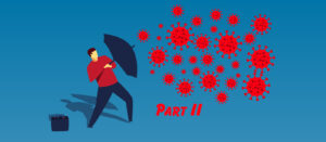 Graphic of person holding umbrella up to disease graphics on PSA Financial's website