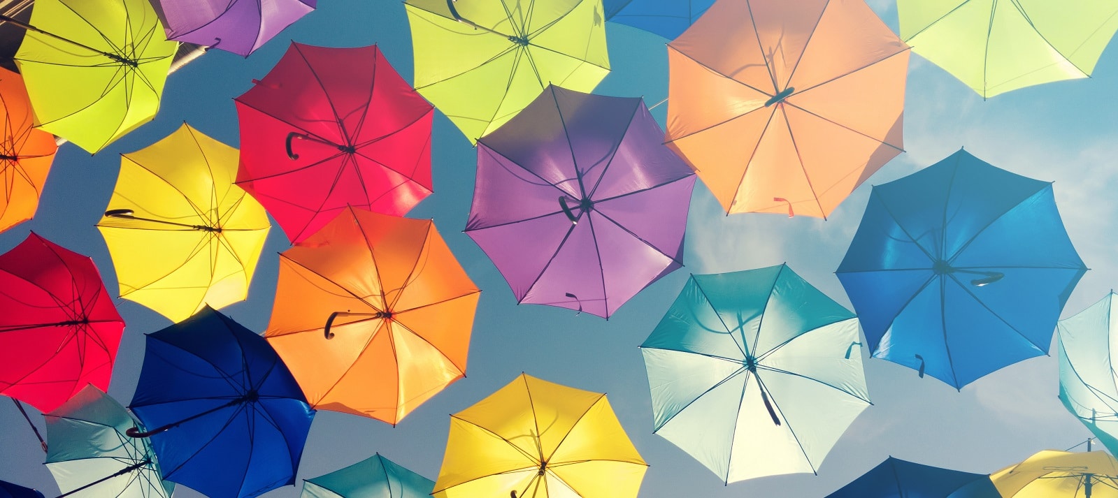 Image of umbrellas on PSA Financial's website