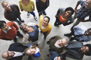 Image of a group of people looking up on PSA Financial's website