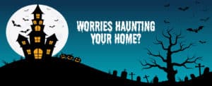 Image reading "Worries haunting your home?" on PSA Financial's website