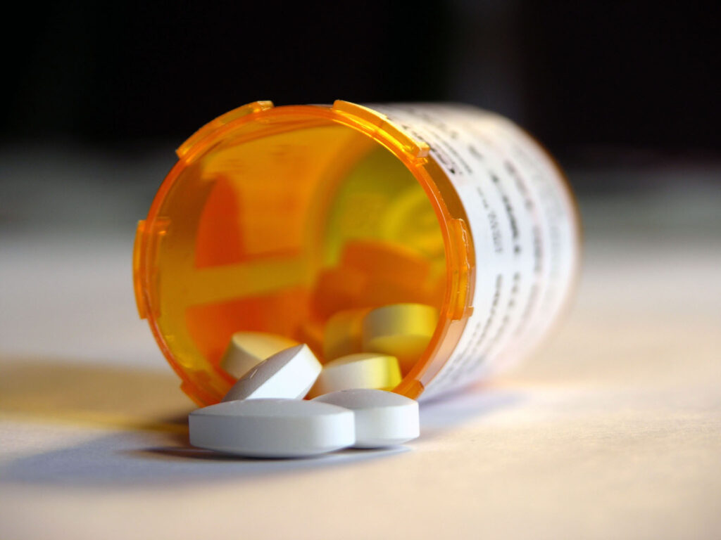 Image of a spilled bottle of pills