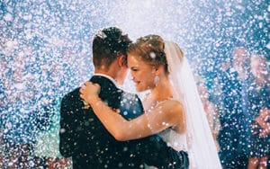 Image of a bride and groom on PSA Financial's website