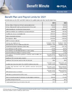 Benefit Minute image on PSA Financial's website