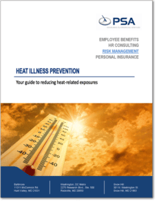 Heat Illness cover on PSA Financial's website