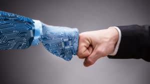 Image of people fist-bumping on PSA Financial's website