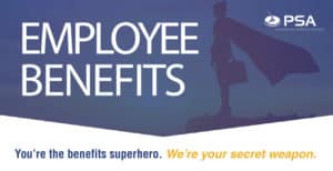 Employee Benefits graphic on PSA Financial's website