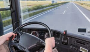 Image of a person driving a truck on PSA Financial's website