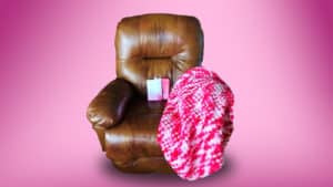 Graphic of a chair with a blanket on it on PSA Financial's website