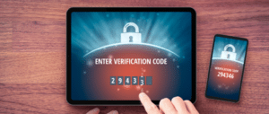 Verification code graphic on PSA Financial's website