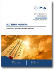 Heat Illness Prevention guide on PSA Insurance & Financial Services' website