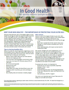 In Good Health flyer on PSA Insurance & Financial Services' website