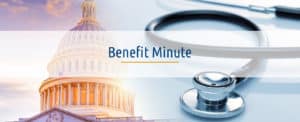 Graphic reading "Benefit Minute" on PSA Insurance & Financial Services' website