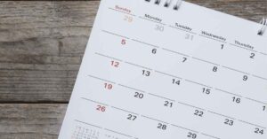 Image of a calendar