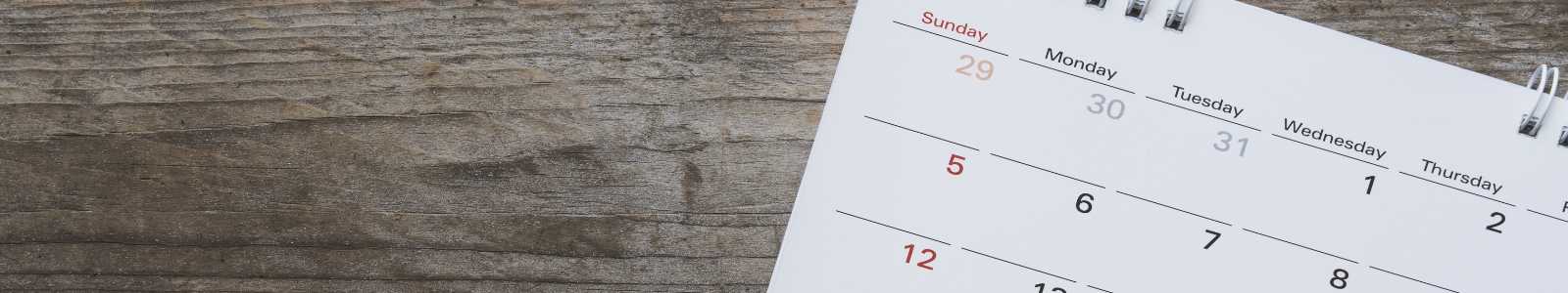 Image of a calendar
