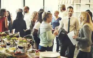 group of people in a party