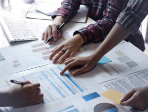 people working on a project