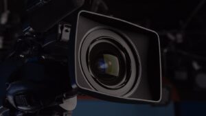 professional camera being used to record an event
