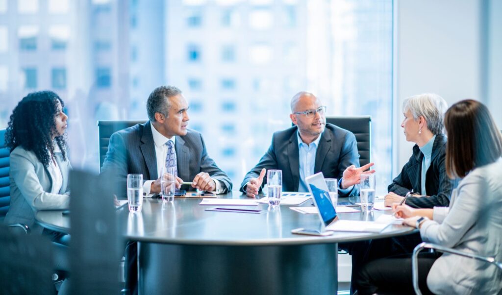 Image of people consulting in an office