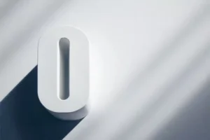 Graphic image reading "0"